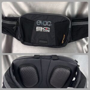 EVOC BC Bike Race Hip Pouch 1L Black Air Pad System 2 Belt Pouches Cycle Bag NEW